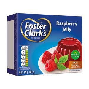 Foster Clark Jelly Raspberry 100% Halal Beef Gelatin 85G