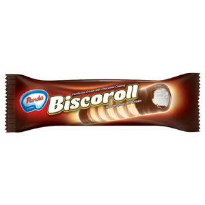 Panda Biscoroll Vanilla Ice Cream With Chocolate Coating 60G
