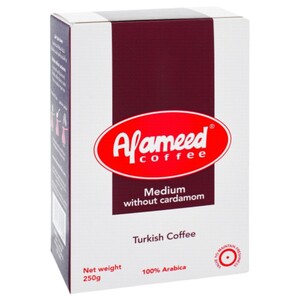 Alameed Turkish Coffee Medium Without Cardamom 250G