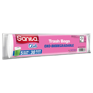 Sanita Club Trash Bags 5 Gallons Small 30 Bags