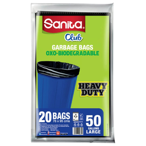 Sanita Club Garbage Bags 50 Gallons Large 20 Bags