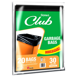 Sanita Club Garbage Bags 30 Gallons Medium 20 Bags