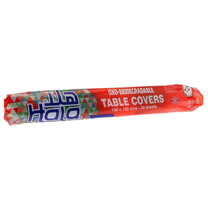 Hala Oxo-Biodegradable Table Covers 100 X 100Cms 30 Sheets