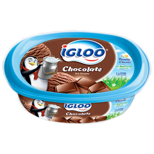 Igloo Chocolate Ice Cream Tub 1L
