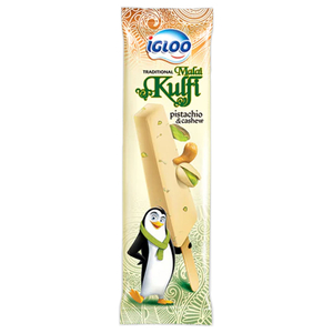 Igloo Traditional Malai Kulfi Pistachio & Cashew Ice Cream Stick 65Ml