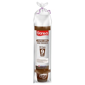 Sanita Paper Cup 9Oz 50 Cups