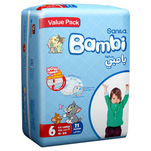 Bambi Diapers Size 6 Xxlarge 21 Pieces