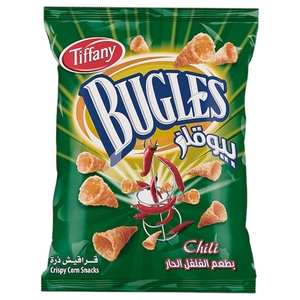 Tiffany Bugles Chili Corn Snacks 75G