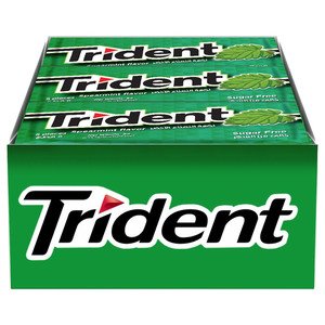 Trident Gum Spearmint Sugar Free 5 Pieces 8G X12