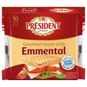 Président Emmental Cheese Slices 10 Pieces 200G