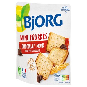 Bjorg Mini Fourrés Chocolat Noir 180G