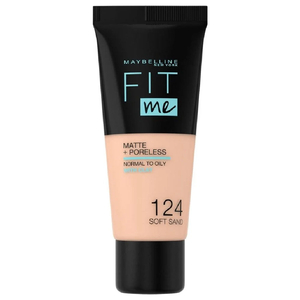 Maybelline New York Fit Me Mate & Poreles Foundation 124 Soft Sand