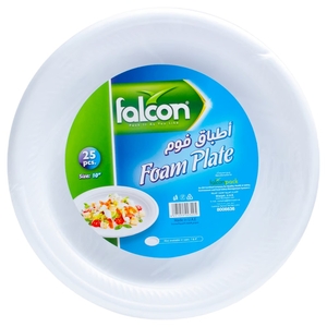 Falcon Foam Plate 10 Inch 25 Pieces