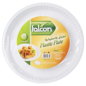 Falcon Disposable Large Plastic Plate 26Cm