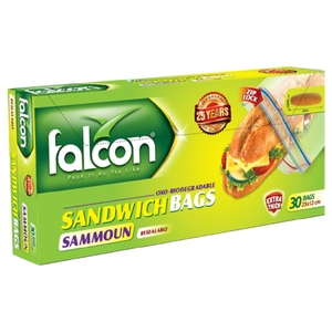 Falcon Resealable Sammoun Bags (25 X12cm)