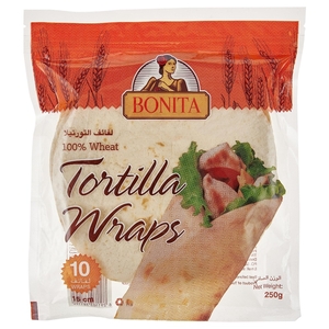 Bonita Wheat Tortilla Wraps 15Cm 250G