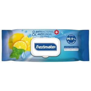Freshmaker Antibacterial & Antifungal Wet Wipes 72 Pieces