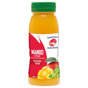 Al Ain Farms Juice Mango & Grape Nectar No Added Sugar 200Ml