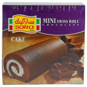 Sara Mini Swiss Roll Cake Chocolate 20G X20