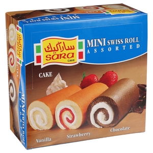 Sara Mini Swiss Roll Assorted 20Pcs 20G