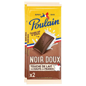 Poulain Noir Doux 95G X 2