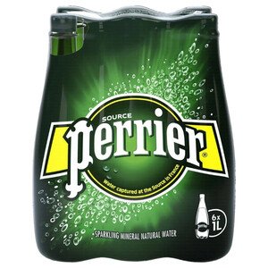 Perrier Natural Sparkling Mineral Water 1L X6