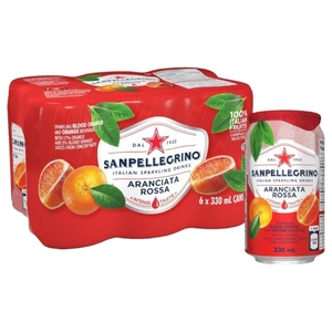San Pellegrino Italian Sparkling Drinks Aranciata Rossa 330Ml X 6