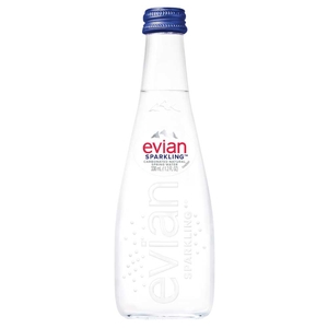 Evian Sparkling Water Glass 330Ml