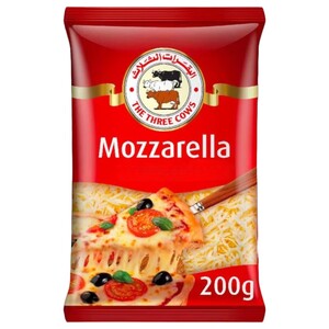 The Three Cows Shredded Mozzarella Cheese 200G
