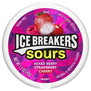 Ice Breakers Candy Sours Strawberry Mixed Berry 42G