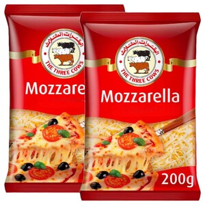 The Three Cows Shredded Mozzarella Cheese 200G X2