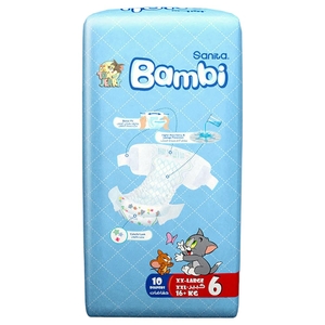 Bambi Diapers Kids Size 6 18+Kg 10 Pieces
