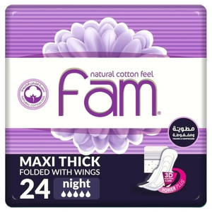 Fam Natural Cotton Feel Night With Wings 24 Pieces