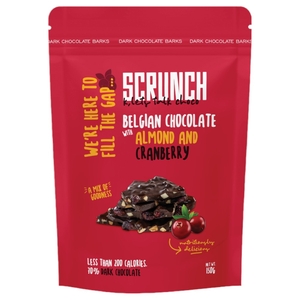 Scrunch Dark Chocolate With Almond & Cranberry 150G