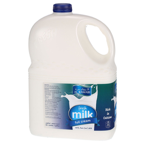 Al Rawabi Fresh Milk Full Cream Full Fat 4L