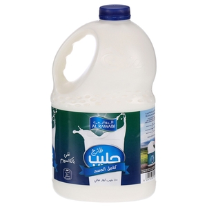 Al Rawabi Fresh Milk Full Cream Full Fat 2L