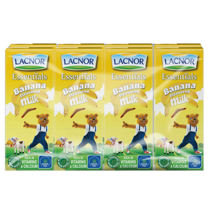 Lacnor Essentials Milk Banana 180Ml X8