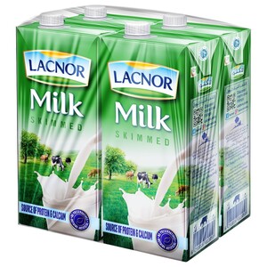 Lacnor Milk Skimmed 1L X4