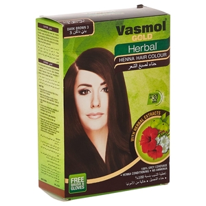 Vasmol Gold Henna Hair Color Dark Brown 10G