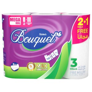 Sanita Bouquet Kitchen Towels 3 Rolls