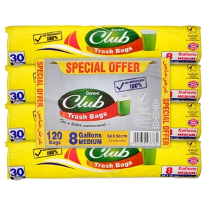 Sanita Club Napco Bio Trash Bag 8 Gallons Medium 30 Pieces