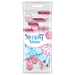 Gillette Simply Venus Disposable Razors 3 Blades 4 Pieces
