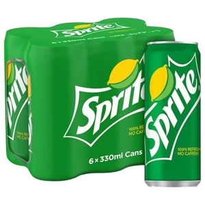 Sprite Carbonated Drink Lemon Lime 330Ml X6