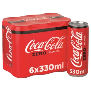 Coca Cola Carbonated Soft Drink Zero Sugar Free 33Cl