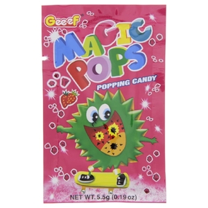 Geeef Magic Pops Popping Candy Strawberry 5.5G