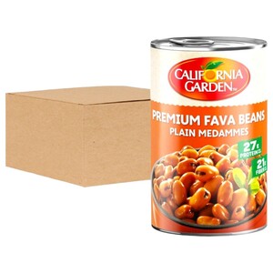 California Garden Premium Fava Beans Plain Medammes 450G X6