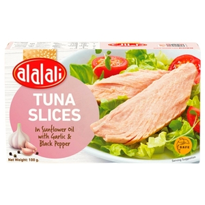 Alalali White Meat Tuna Slices In Sunflower Oil 100G
