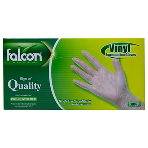 Falcon Vinyl Gloves Large 100 Pieces