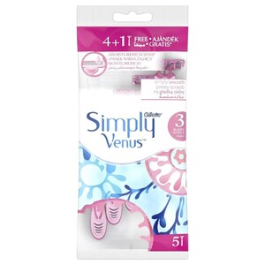 Gillette Simply Venus 3 Blades 4+1 Pieces