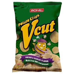 Jack'njill Vcut Potato Chips Onion & Garlic 60G